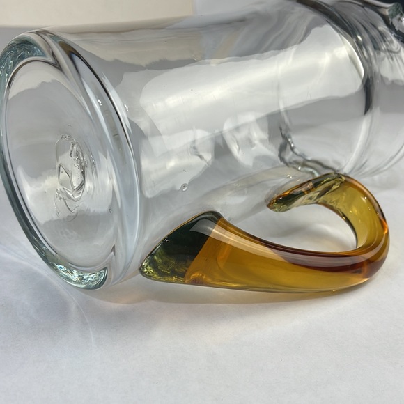Vintage Blenko Handmade Blown Glass Pitcher - Picture 8 of 16